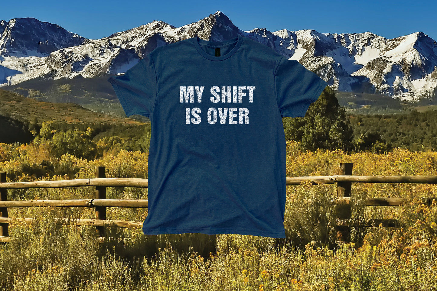 My Shift Is Over Soft Cotton Blend Retirement T-Shirt